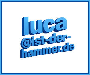 Beispiel für eine persönliche E-Mail-Adresse: luca@ist-der-hammer.de