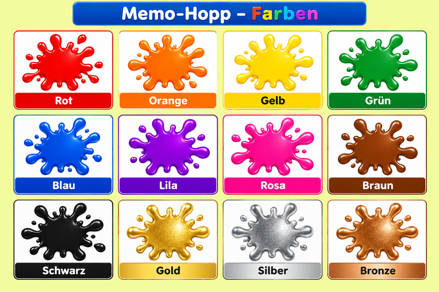 Memo-Hopp - Farben