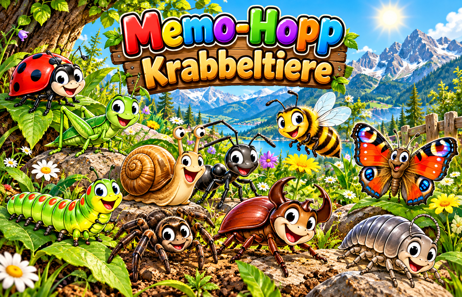 Memo-Hopp - Krabbeltiere