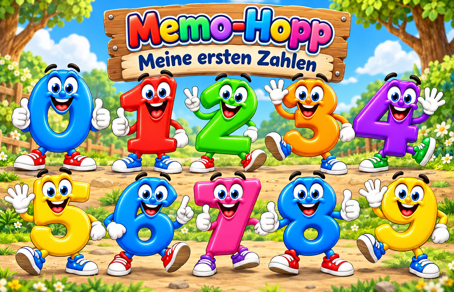 Memo-Hopp - Meine ersten Zahlen