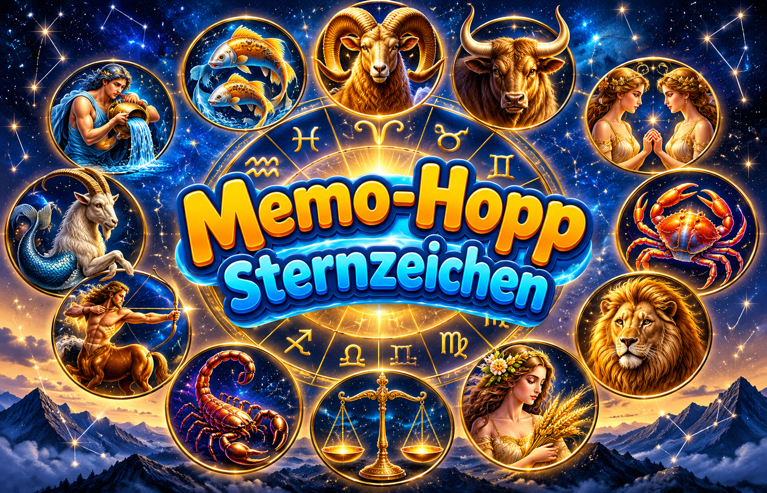 Memo-Hopp - Sternzeichen