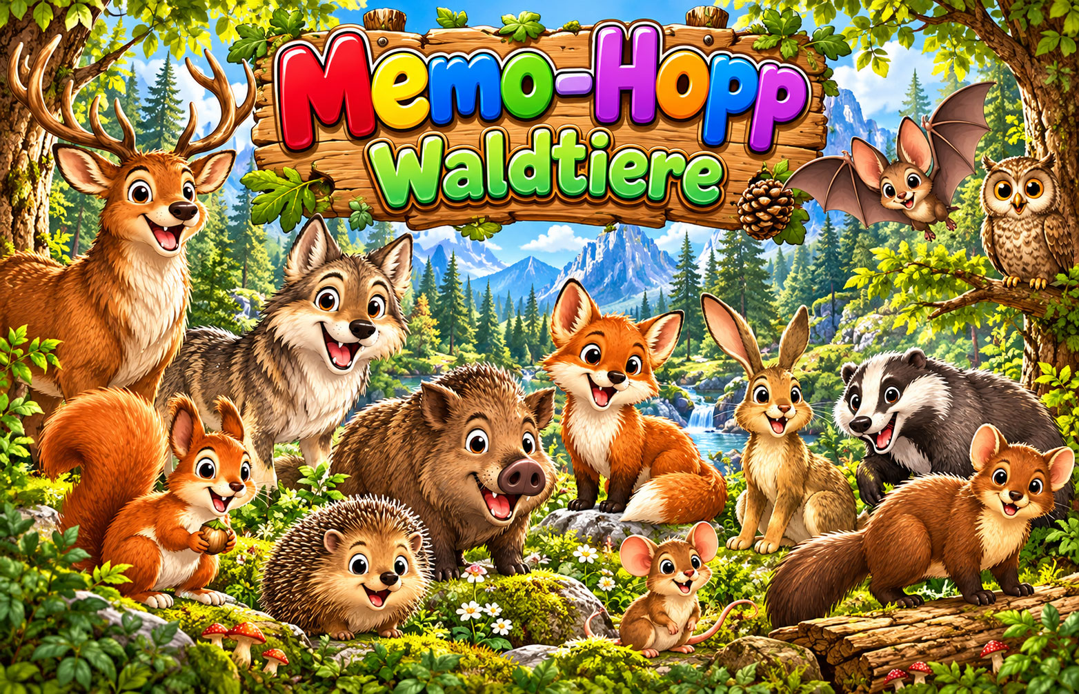 Memo-Hopp - Waldtiere
