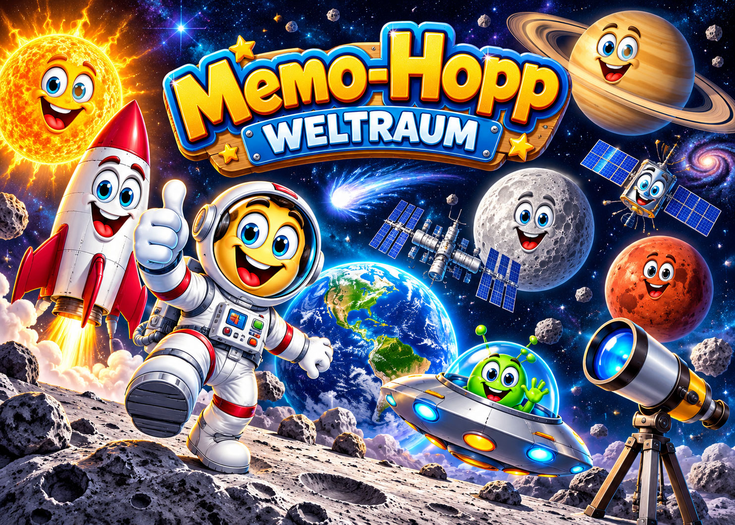 Memo-Hopp - Weltraum