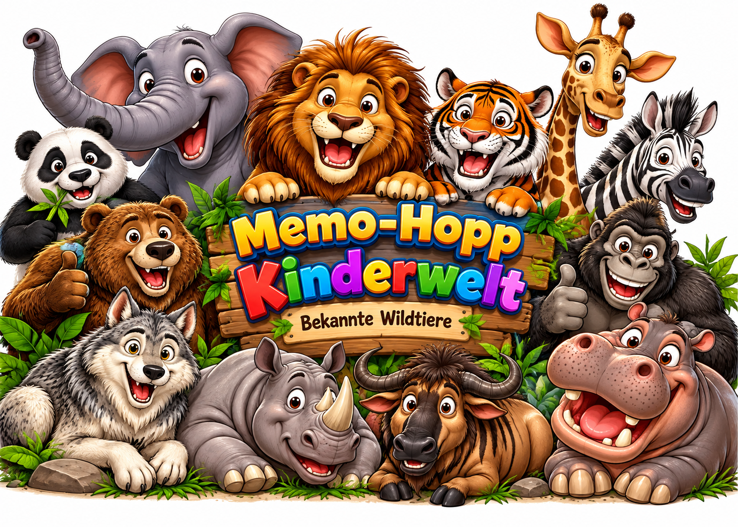 Memo-Hopp Wildtiere