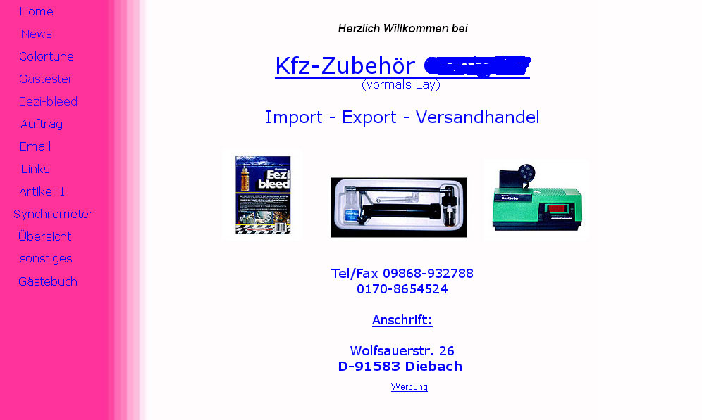 Kfz Zubehör Algner Screenshot